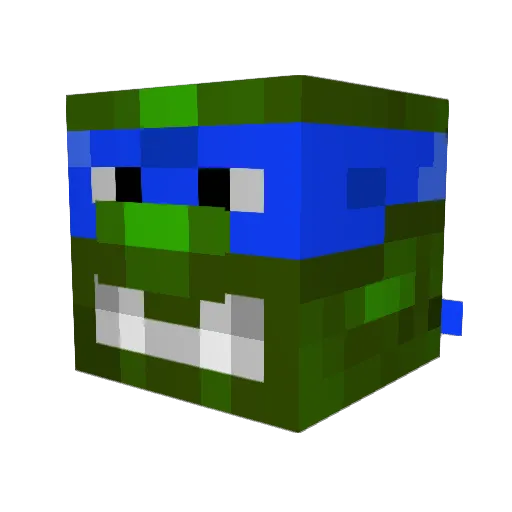 Chadll Minecraft avatar head, 3D render