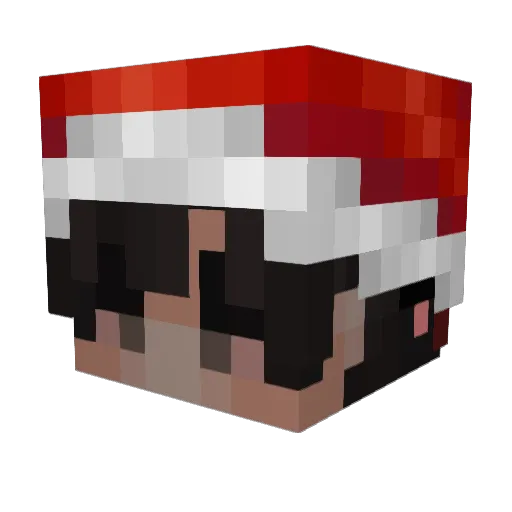 Chado00 Minecraft avatar head, 3D render