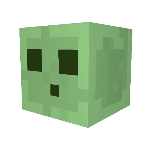 Chadomi Minecraft avatar head, 3D render