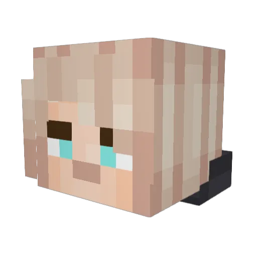 Chadorath Minecraft avatar head, 3D render