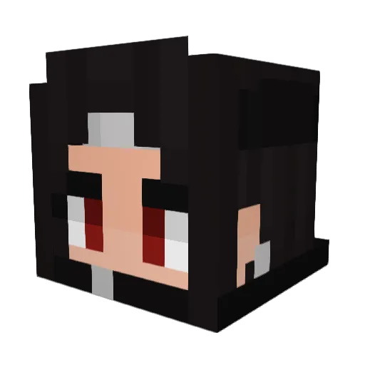Chadow777 Minecraft avatar head, 3D render