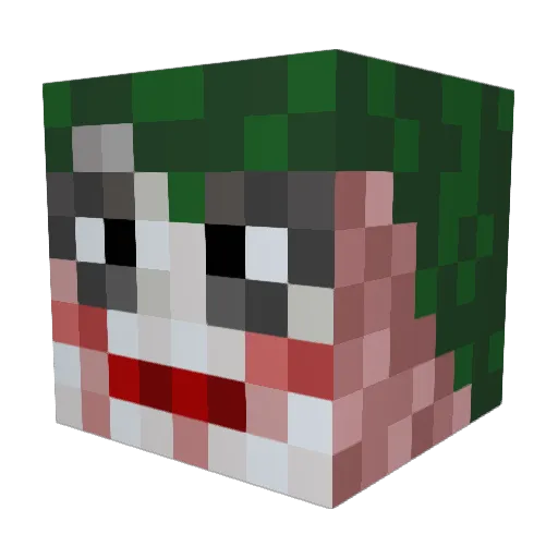 Chadp1e Minecraft avatar head, 3D render