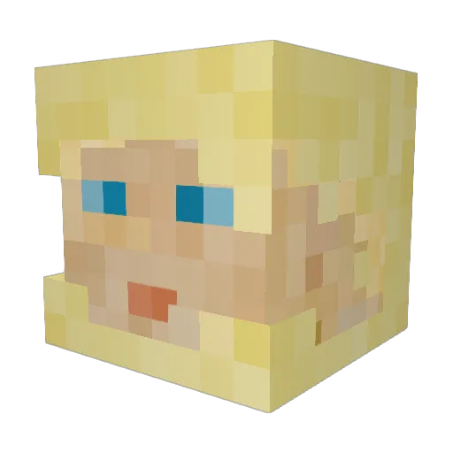 ChadrickLamar Minecraft avatar head, 3D render