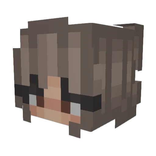 Chadsexual Minecraft avatar head, 3D render