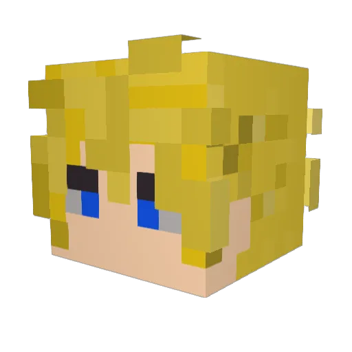 Chadster0 Minecraft avatar head, 3D render