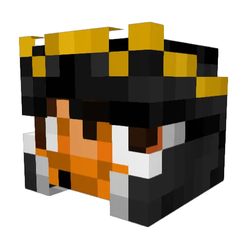 Chadtcha Minecraft avatar head, 3D render