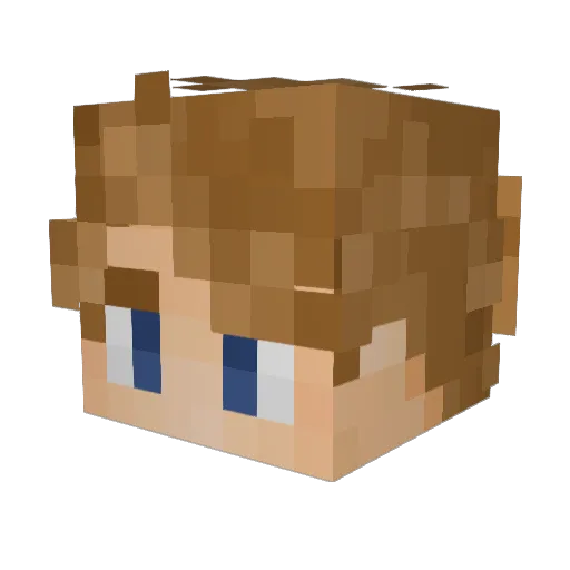 Chaduos Minecraft avatar head, 3D render