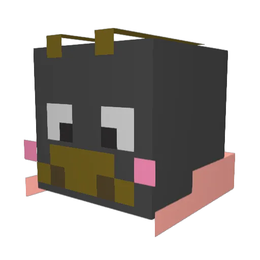 ChaeZhu Minecraft avatar head, 3D render