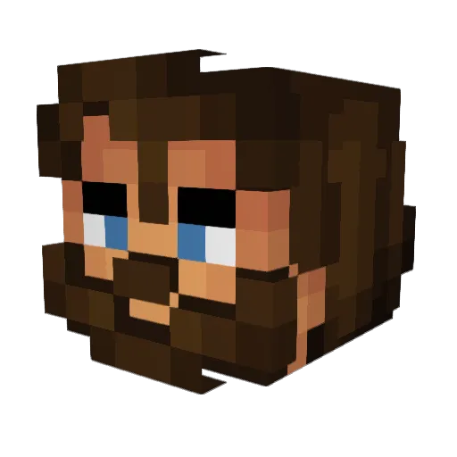 Chaelenge Minecraft avatar head, 3D render
