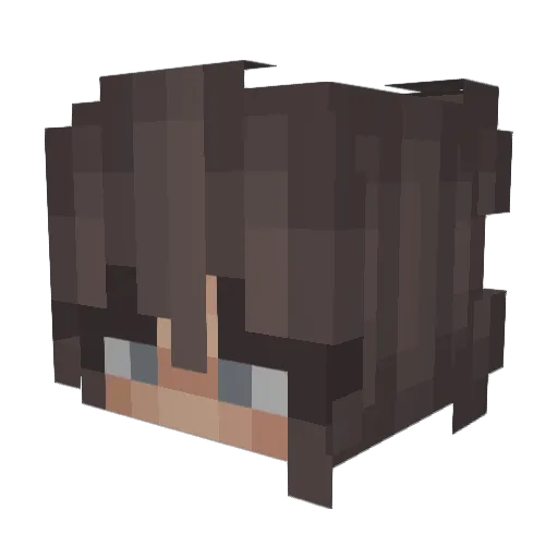 Chaerinnie Minecraft avatar head, 3D render