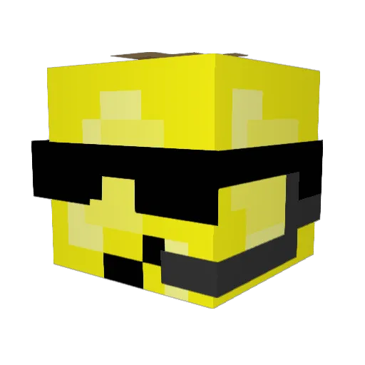 Chaesese Minecraft avatar head, 3D render