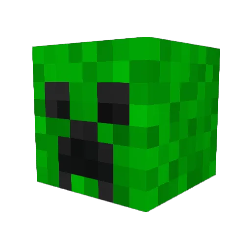 Chaggle Minecraft avatar head, 3D render
