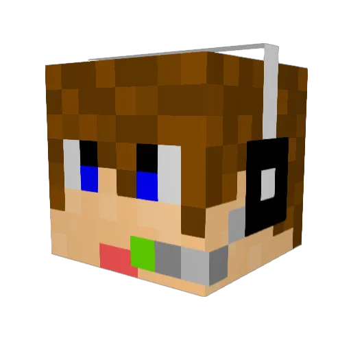 Chagil Minecraft avatar head, 3D render