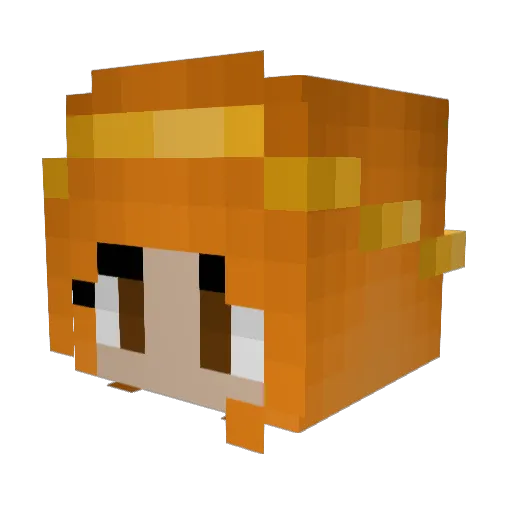 Chaguxx Minecraft avatar head, 3D render