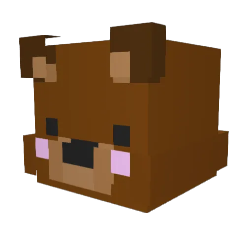 ChaiBear Minecraft avatar head, 3D render