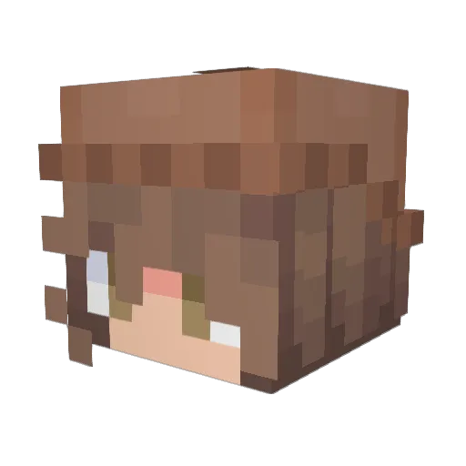 ChaiBeeLattee Minecraft avatar head, 3D render