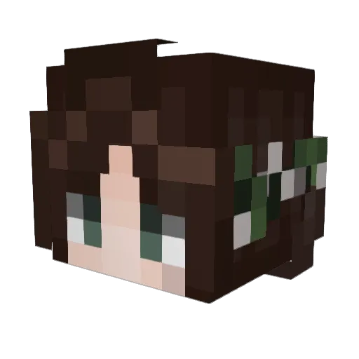 ChaiCharlatte Minecraft avatar head, 3D render