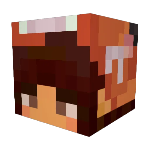 ChaiLatte329 Minecraft avatar head, 3D render