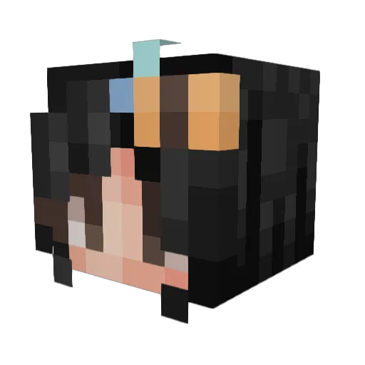 ChaiNichole Minecraft avatar head, 3D render