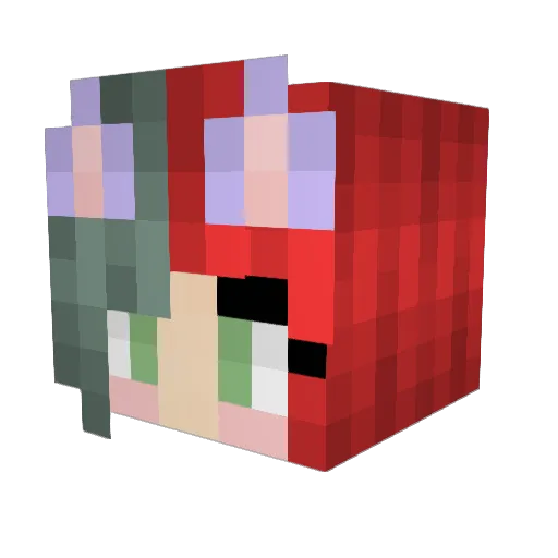 ChaiSister Minecraft avatar head, 3D render