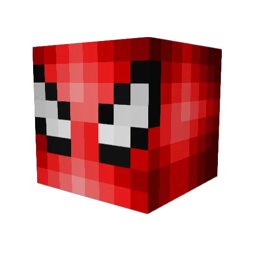 Chaichu Minecraft avatar head, 3D render