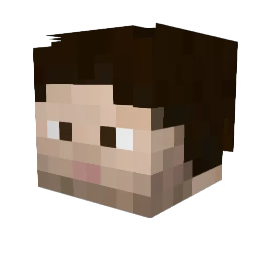 Chaimon Minecraft avatar head, 3D render