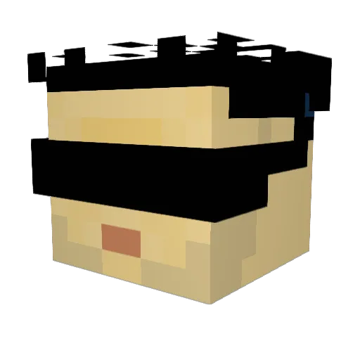 ChainHD Minecraft avatar head, 3D render