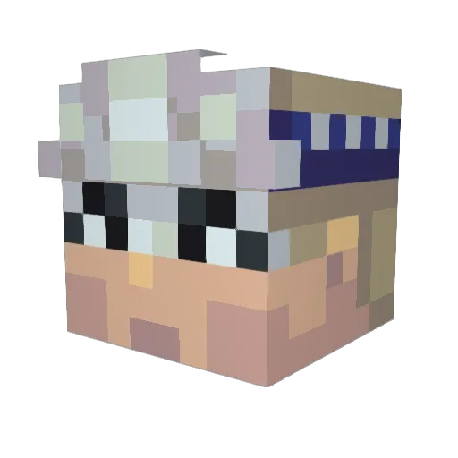 ChaingunCassidy Minecraft avatar head, 3D render