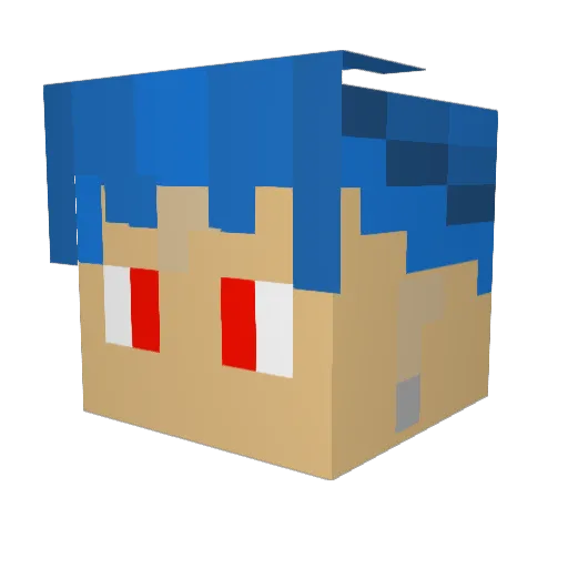Chainrayen Minecraft avatar head, 3D render