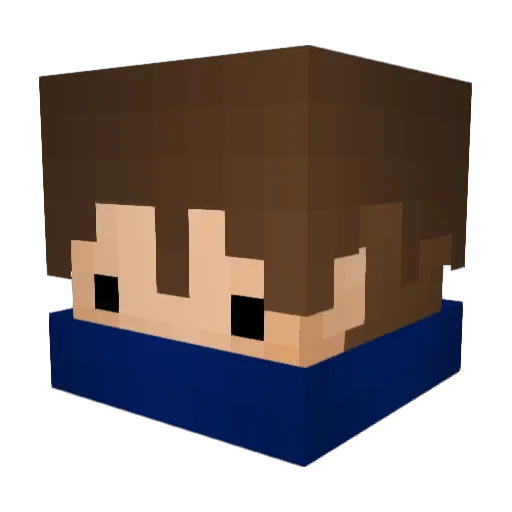 ChainsE Minecraft avatar head, 3D render