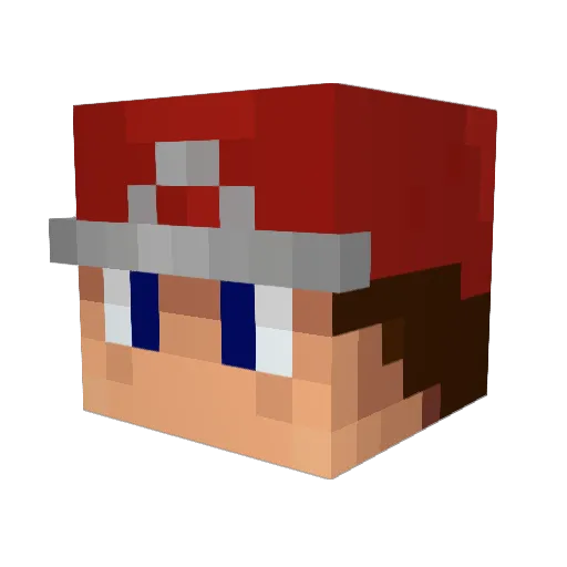 Chainsect Minecraft avatar head, 3D render