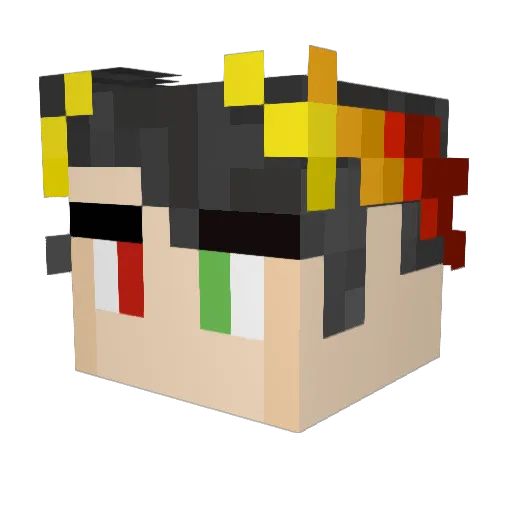 ChainstheSecond Minecraft avatar head, 3D render