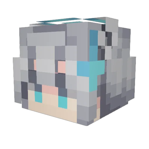 ChairClarinet Minecraft avatar head, 3D render