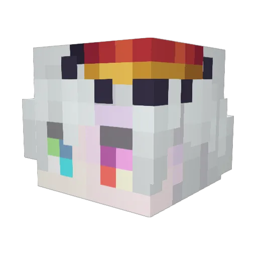 ChairX_ Minecraft avatar head, 3D render