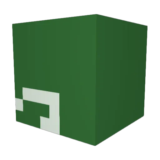 Chair_405 Minecraft avatar head, 3D render