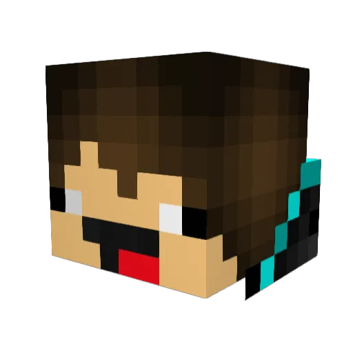 Chairmaan Minecraft avatar head, 3D render