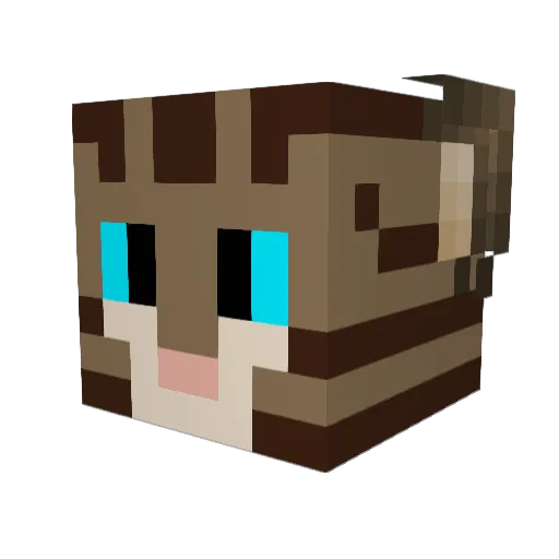ChairmanMeows Minecraft avatar head, 3D render