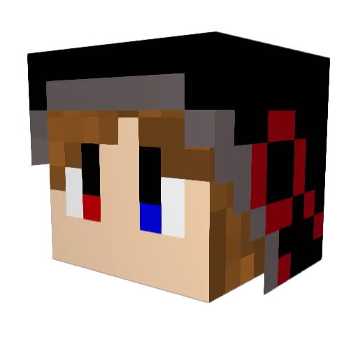 Chak_Zzai Minecraft avatar head, 3D render