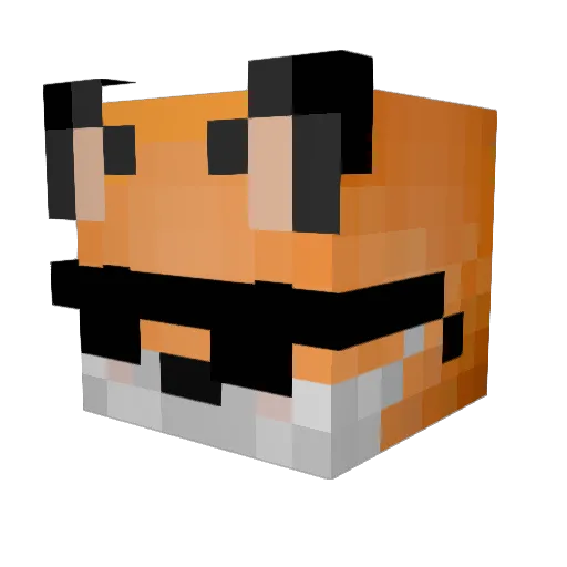 Chakalakaboom Minecraft avatar head, 3D render