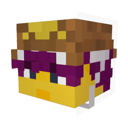 Chakalz Minecraft avatar head, 3D render