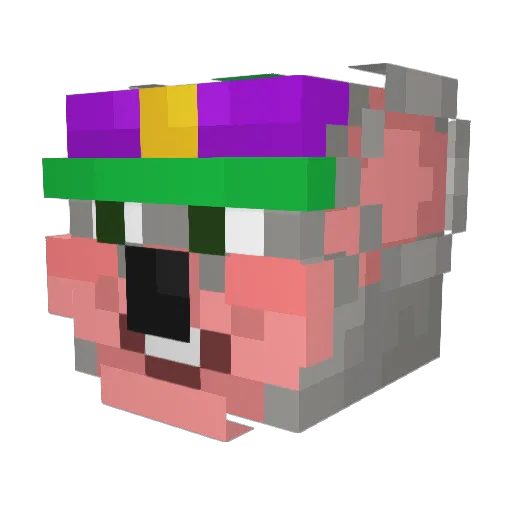 Chakichi_ Minecraft avatar head, 3D render