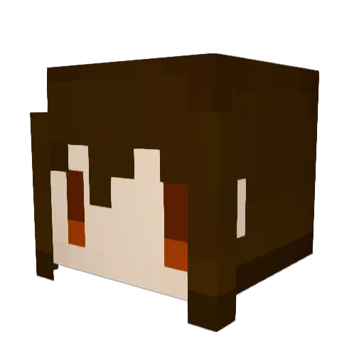 Chako87 Minecraft avatar head, 3D render
