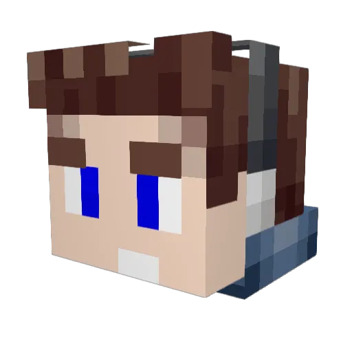 Chakzone Minecraft avatar head, 3D render