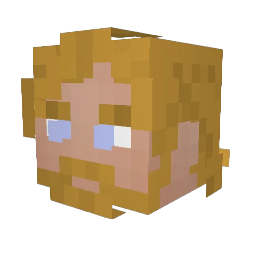 Chaleq Minecraft avatar head, 3D render