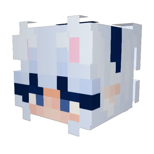 Chaliz Minecraft avatar head, 3D render