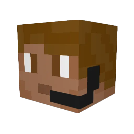 Chalksta_Deluxe Minecraft avatar head, 3D render