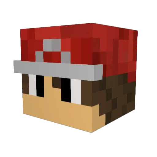ChalkyPlays Minecraft avatar head, 3D render
