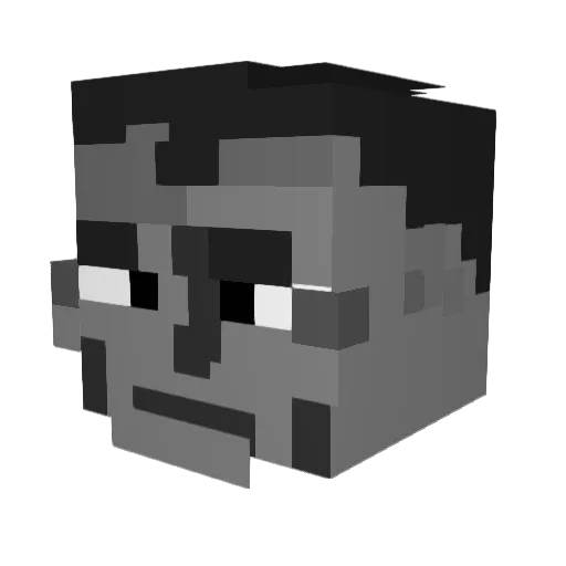 ChalleShadez Minecraft avatar head, 3D render