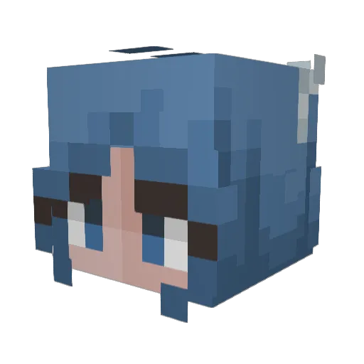 ChallengedCarrot Minecraft avatar head, 3D render