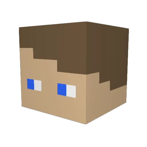 ChallengerCL Minecraft avatar head, 3D render